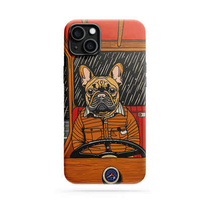 Double-Layer Semi-Handprinted Tough Matte iPhone Case