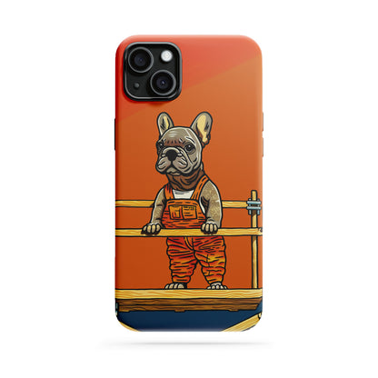 Double-Layer Semi-Handprinted Tough Matte iPhone Case