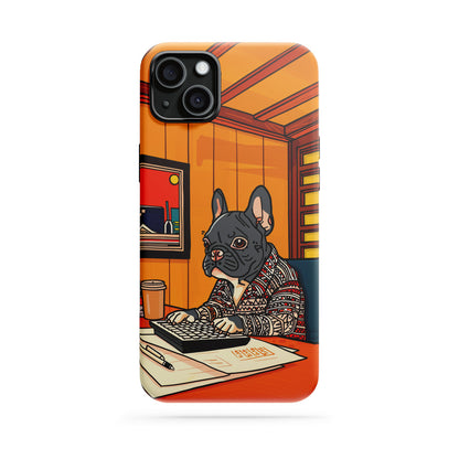 Double-Layer Semi-Handprinted Tough Matte iPhone Case