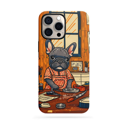 Double-Layer Semi-Handprinted Tough Matte iPhone Case