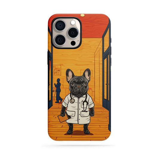 Double-Layer Semi-Handprinted Tough Matte iPhone Case