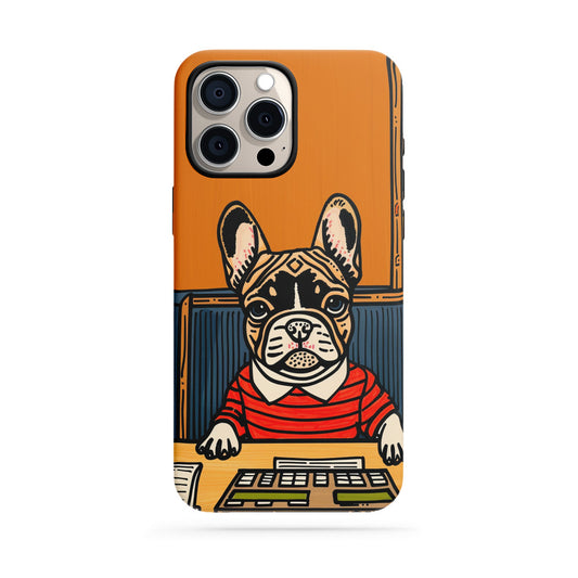 Double-Layer Semi-Handprinted Tough Matte iPhone Case