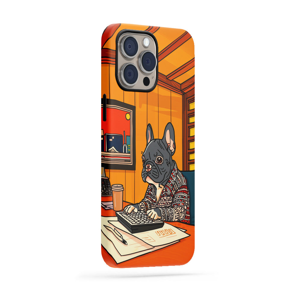 Double-Layer Semi-Handprinted Tough Matte iPhone Case