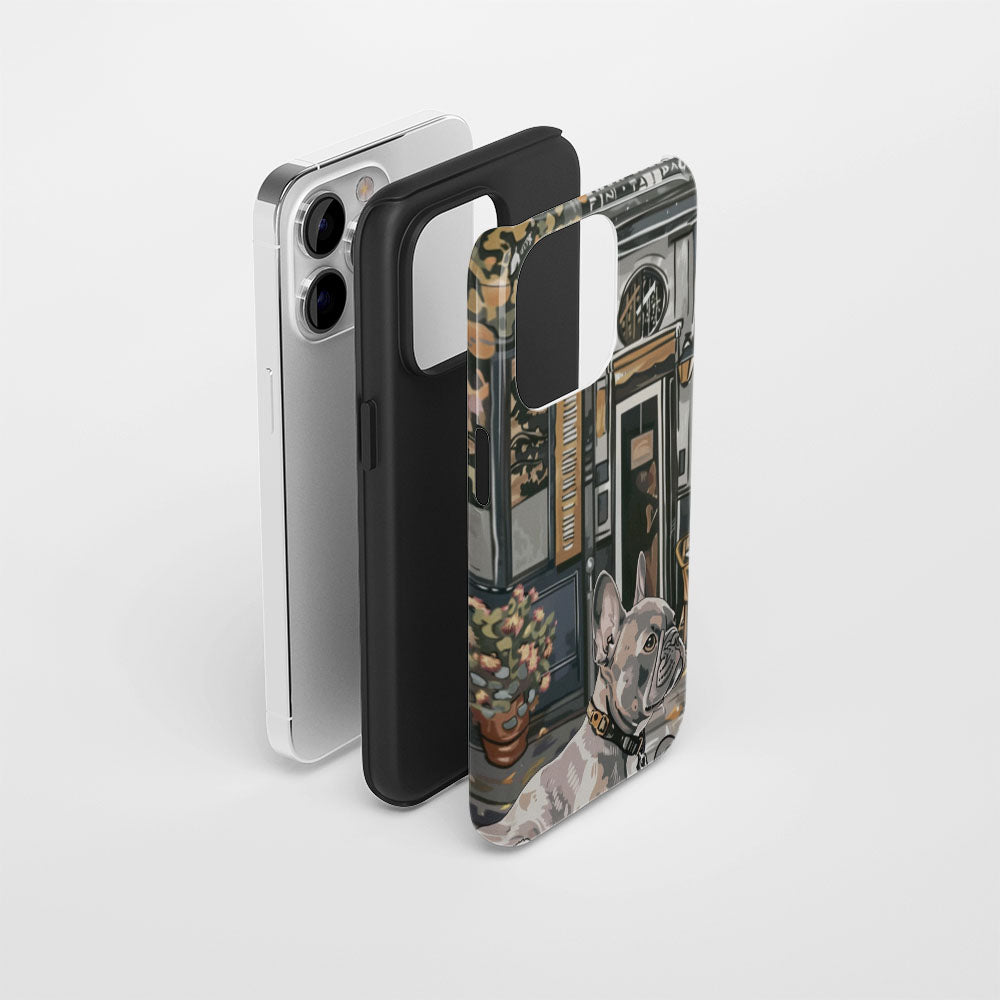 Double-Layer Semi-Handprinted Tough Matte iPhone Case