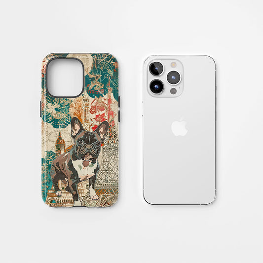 Double-Layer Semi-Handprinted Tough Matte iPhone Case