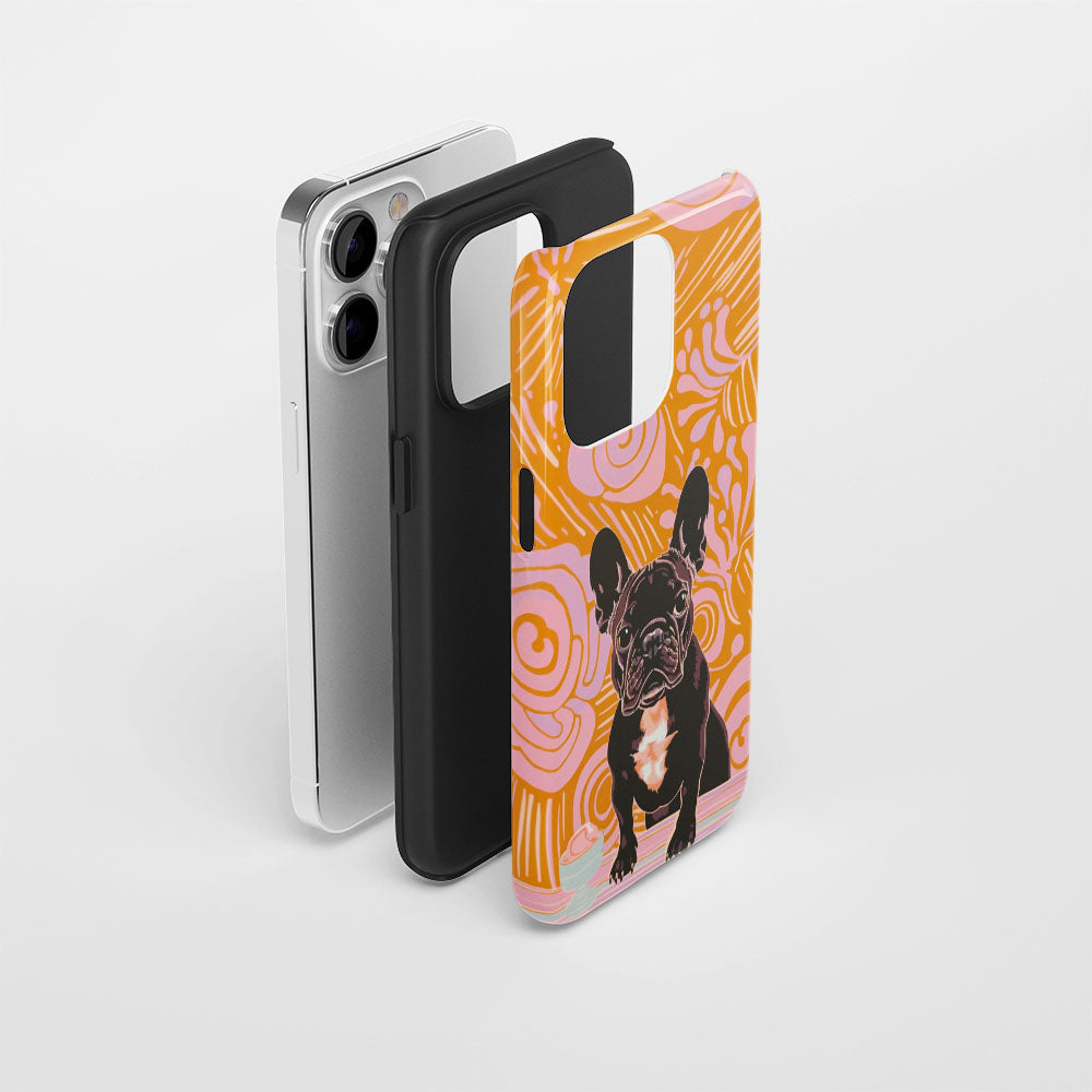 Double-Layer Semi-Handprinted Tough Matte iPhone Case