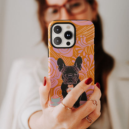 Double-Layer Semi-Handprinted Tough Matte iPhone Case