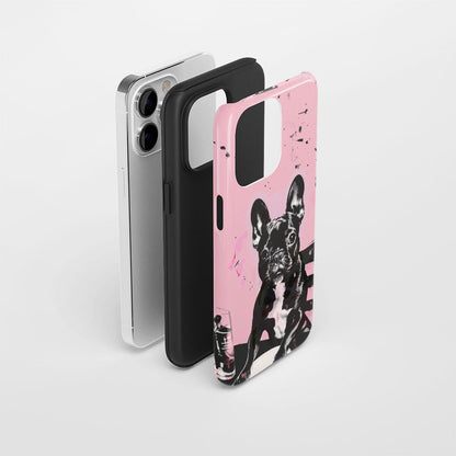 Double-Layer Semi-Handprinted Tough Matte iPhone Case