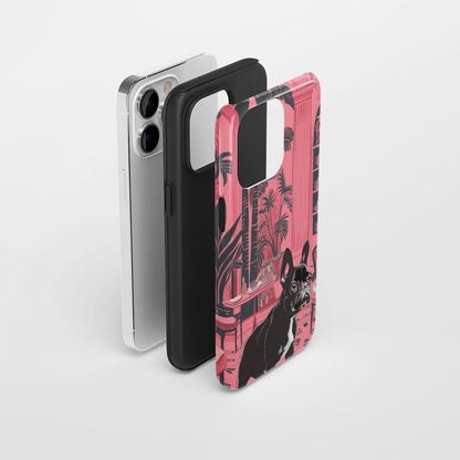 Double-Layer Semi-Handprinted Tough Matte iPhone Case