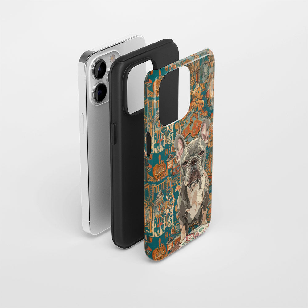 Double-Layer Semi-Handprinted Tough Matte iPhone Case