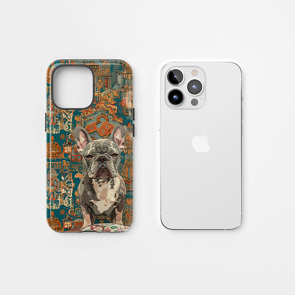 Double-Layer Semi-Handprinted Tough Matte iPhone Case