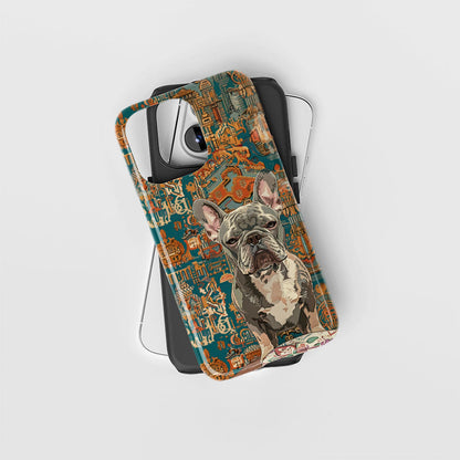 Double-Layer Semi-Handprinted Tough Matte iPhone Case