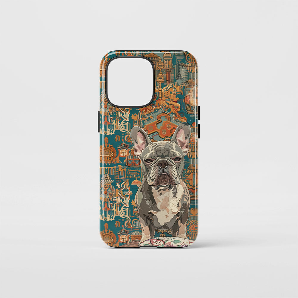 Double-Layer Semi-Handprinted Tough Matte iPhone Case