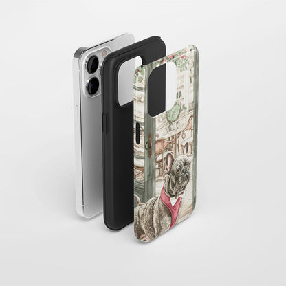 Double-Layer Semi-Handprinted Tough Matte iPhone Case