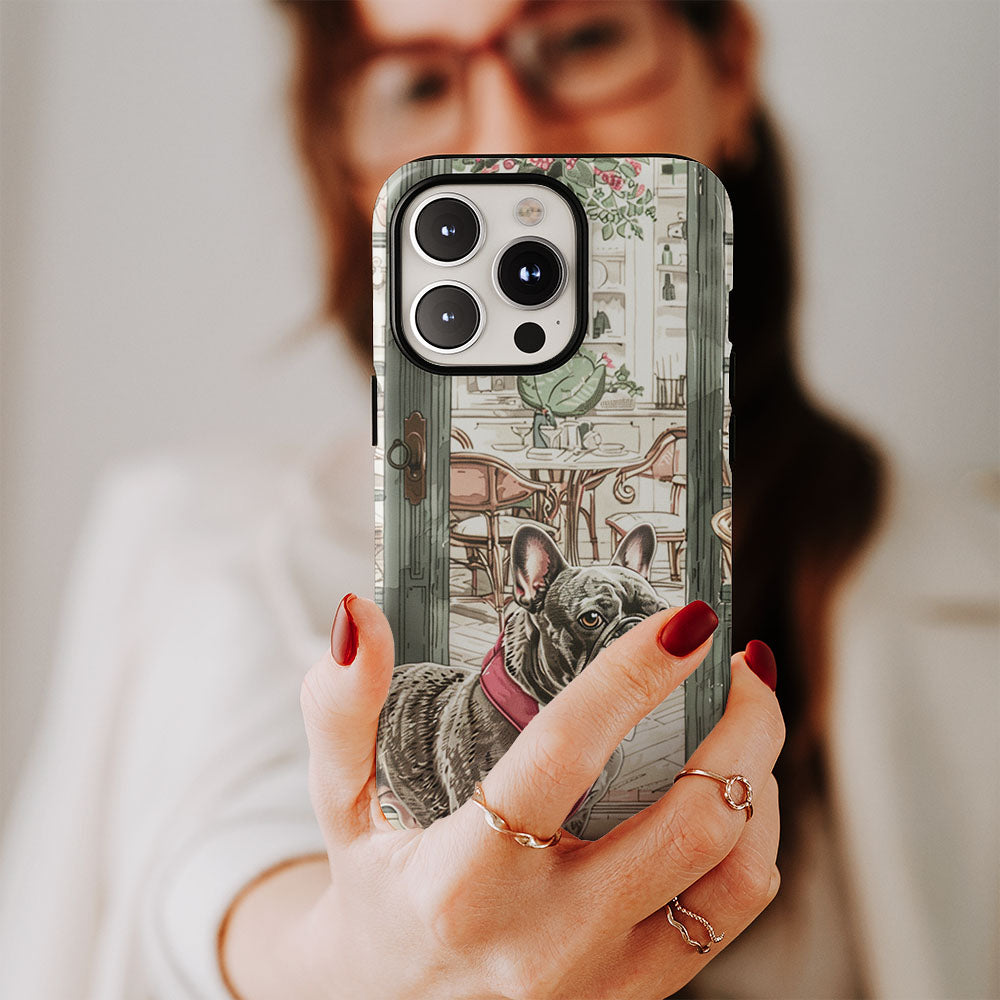 Double-Layer Semi-Handprinted Tough Matte iPhone Case