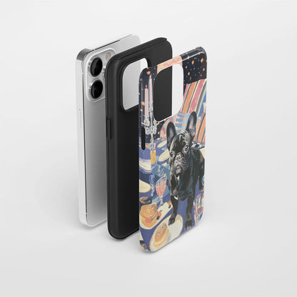 Double-Layer Semi-Handprinted Tough Matte iPhone Case