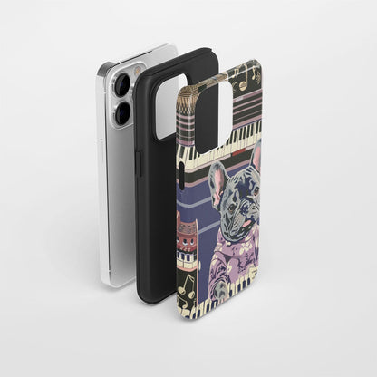 Double-Layer Semi-Handprinted Tough Matte iPhone Case