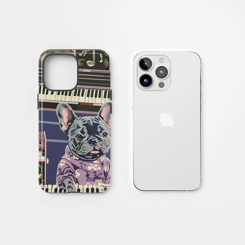 Double-Layer Semi-Handprinted Tough Matte iPhone Case