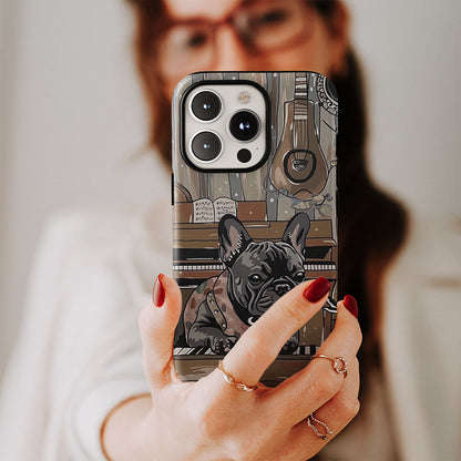 Double-Layer Semi-Handprinted Tough Matte iPhone Case