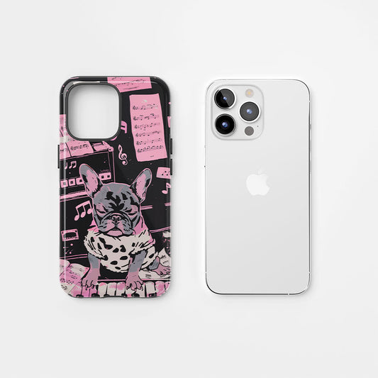 Double-Layer Semi-Handprinted Tough Matte iPhone Case