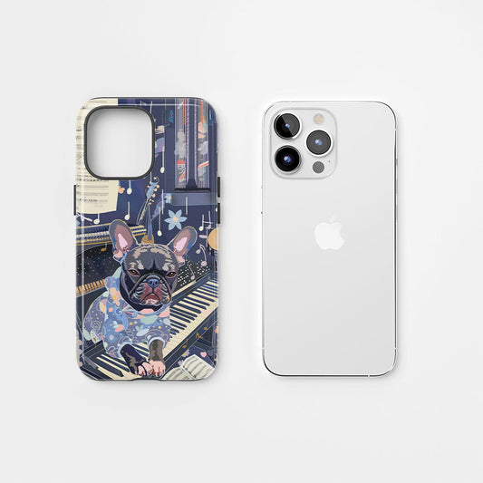 Double-Layer Semi-Handprinted Tough Matte iPhone Case