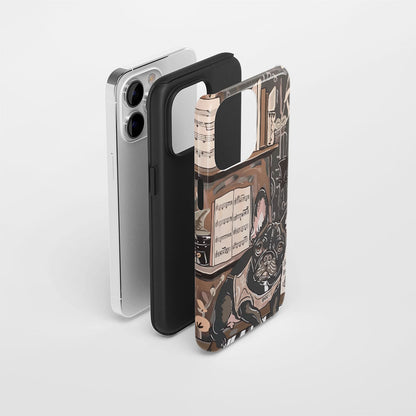 Double-Layer Semi-Handprinted Tough Matte iPhone Case