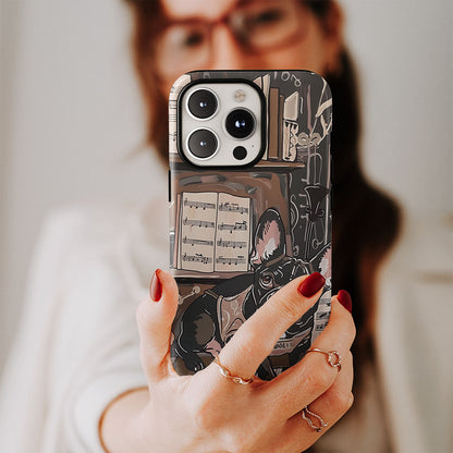 Double-Layer Semi-Handprinted Tough Matte iPhone Case