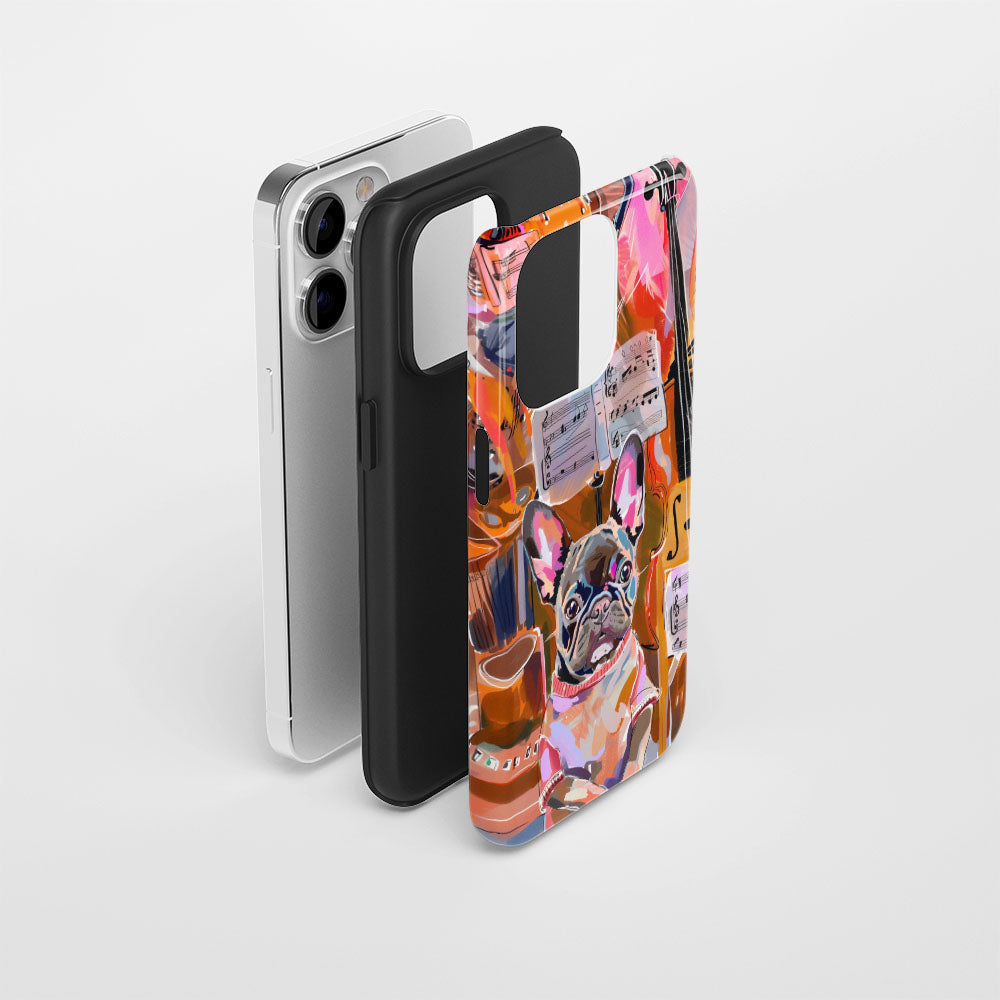 Double-Layer Semi-Handprinted Tough Matte iPhone Case