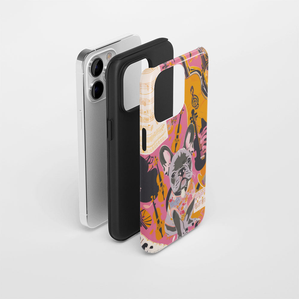 Double-Layer Semi-Handprinted Tough Matte iPhone Case