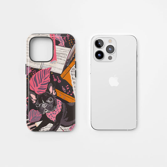 Double-Layer Semi-Handprinted Tough Matte iPhone Case