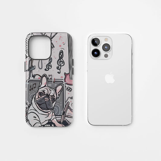 Double-Layer Semi-Handprinted Tough Matte iPhone Case