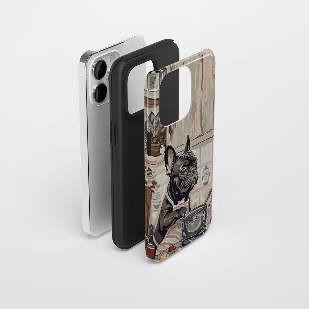 Double-Layer Semi-Handprinted Tough Matte iPhone Case