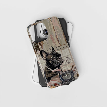 Double-Layer Semi-Handprinted Tough Matte iPhone Case