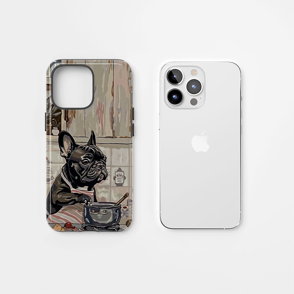 Double-Layer Semi-Handprinted Tough Matte iPhone Case