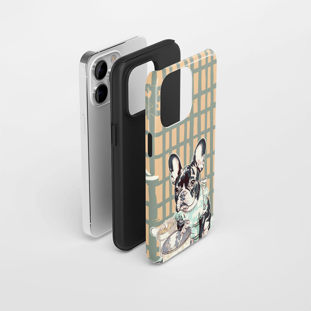 Double-Layer Semi-Handprinted Tough Matte iPhone Case