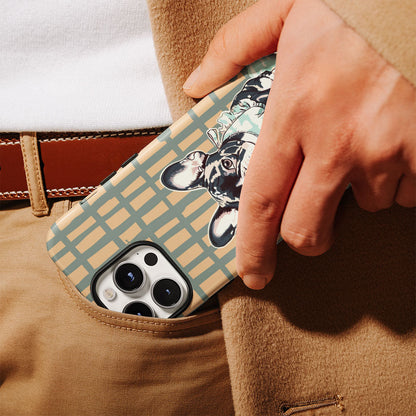 Double-Layer Semi-Handprinted Tough Matte iPhone Case