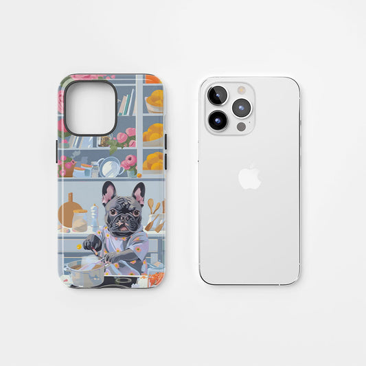 Double-Layer Semi-Handprinted Tough Matte iPhone Case