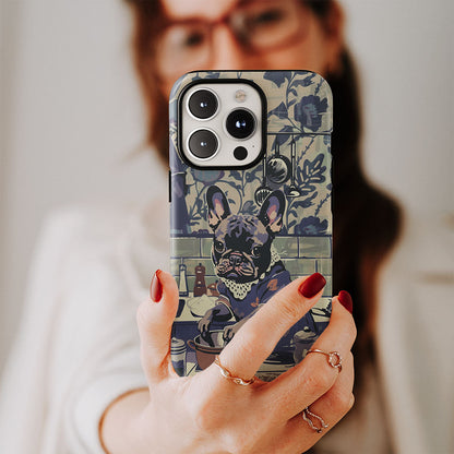 Double-Layer Semi-Handprinted Tough Matte iPhone Case