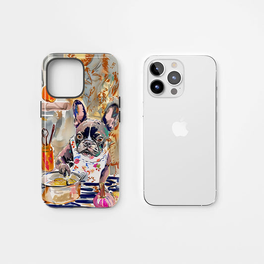 Double-Layer Semi-Handprinted Tough Matte iPhone Case