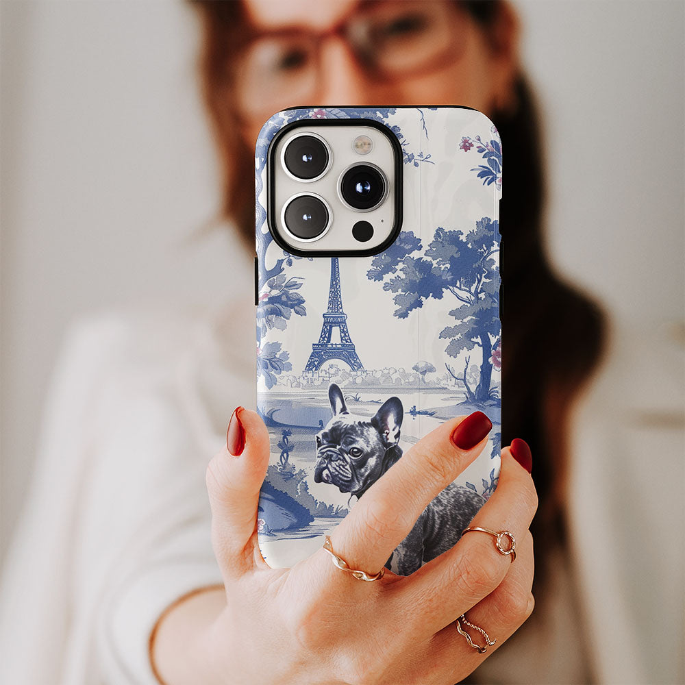 Double-Layer Semi-Handprinted Tough Matte iPhone Case