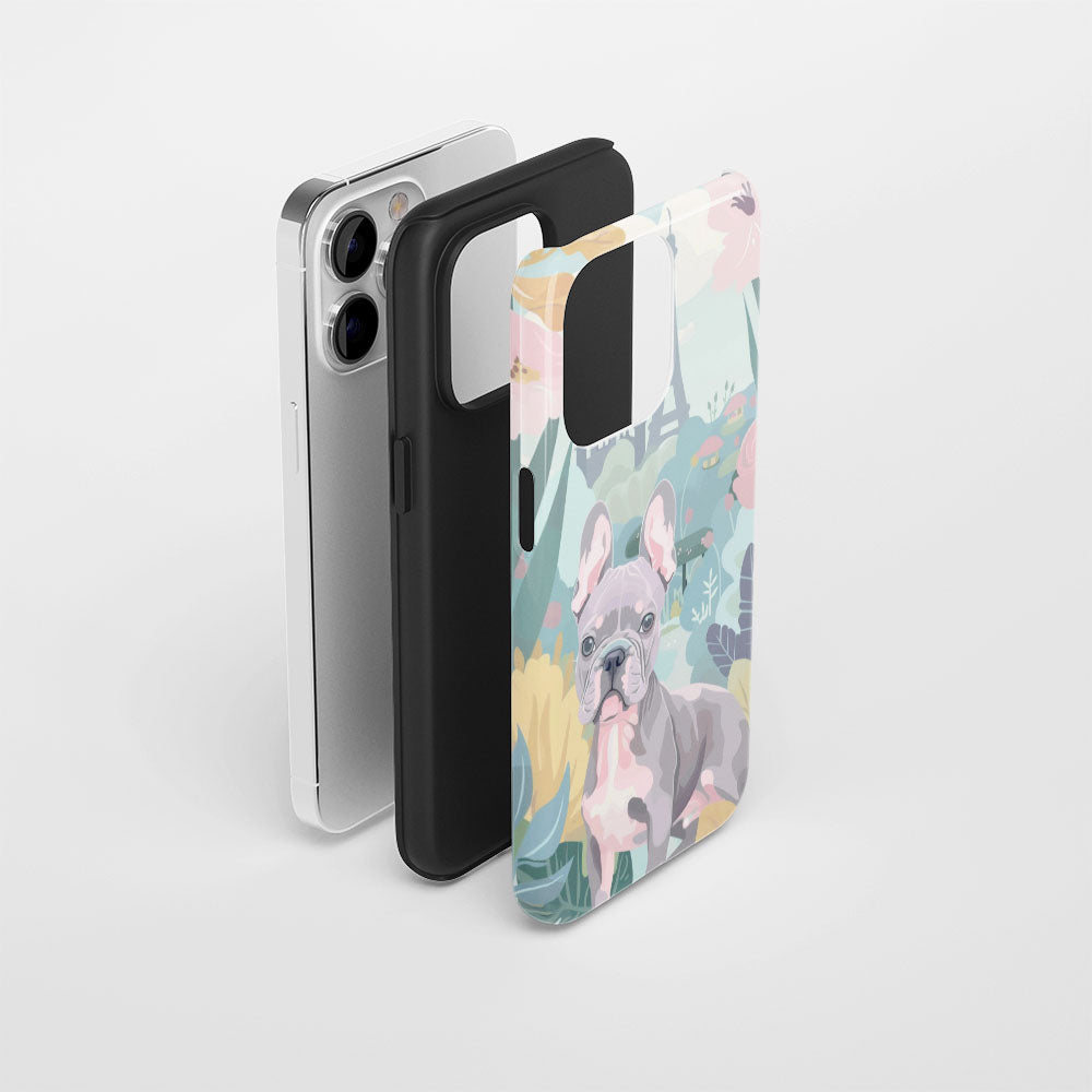 Double-Layer Semi-Handprinted Tough Matte iPhone Case