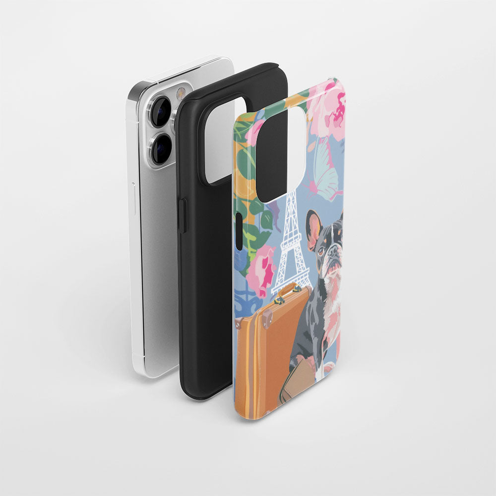 Double-Layer Semi-Handprinted Tough Matte iPhone Case