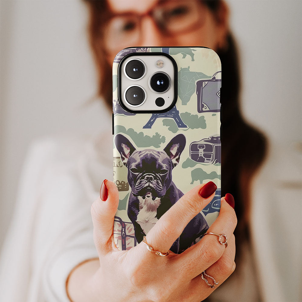 Double-Layer Semi-Handprinted Tough Matte iPhone Case