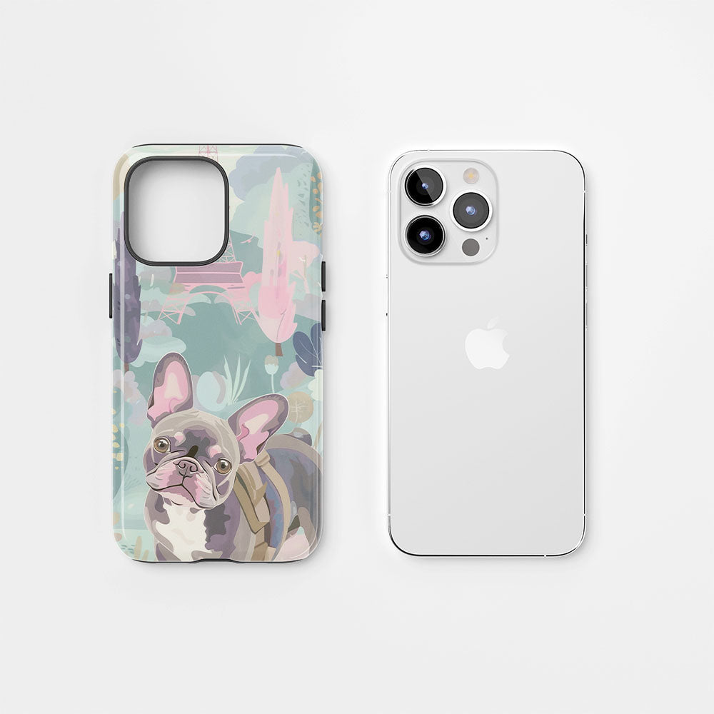 Double-Layer Semi-Handprinted Tough Matte iPhone Case