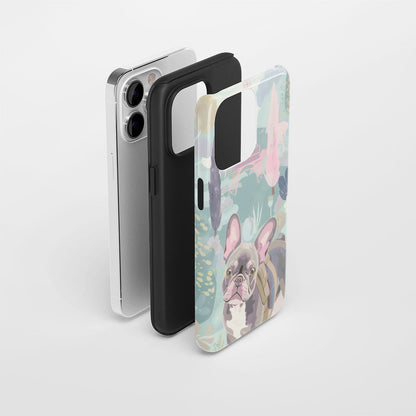 Double-Layer Semi-Handprinted Tough Matte iPhone Case