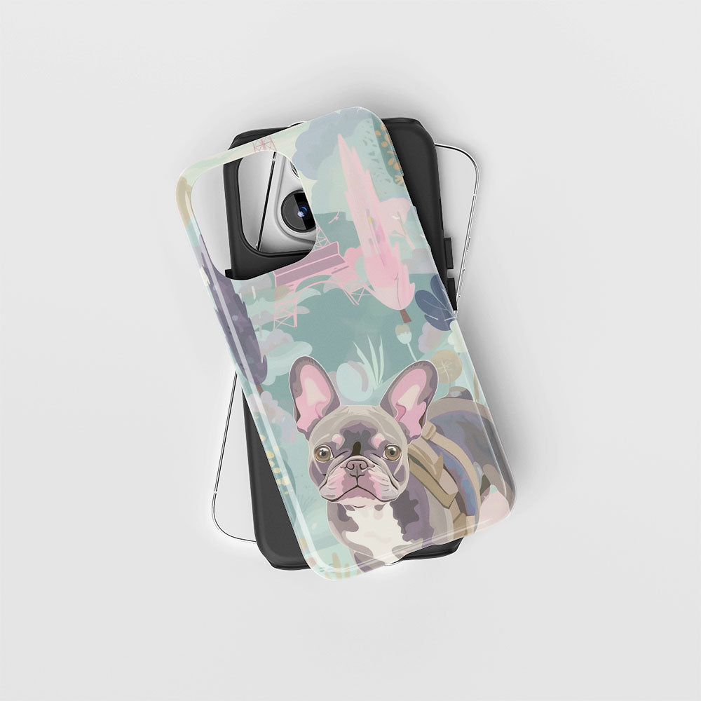 Double-Layer Semi-Handprinted Tough Matte iPhone Case