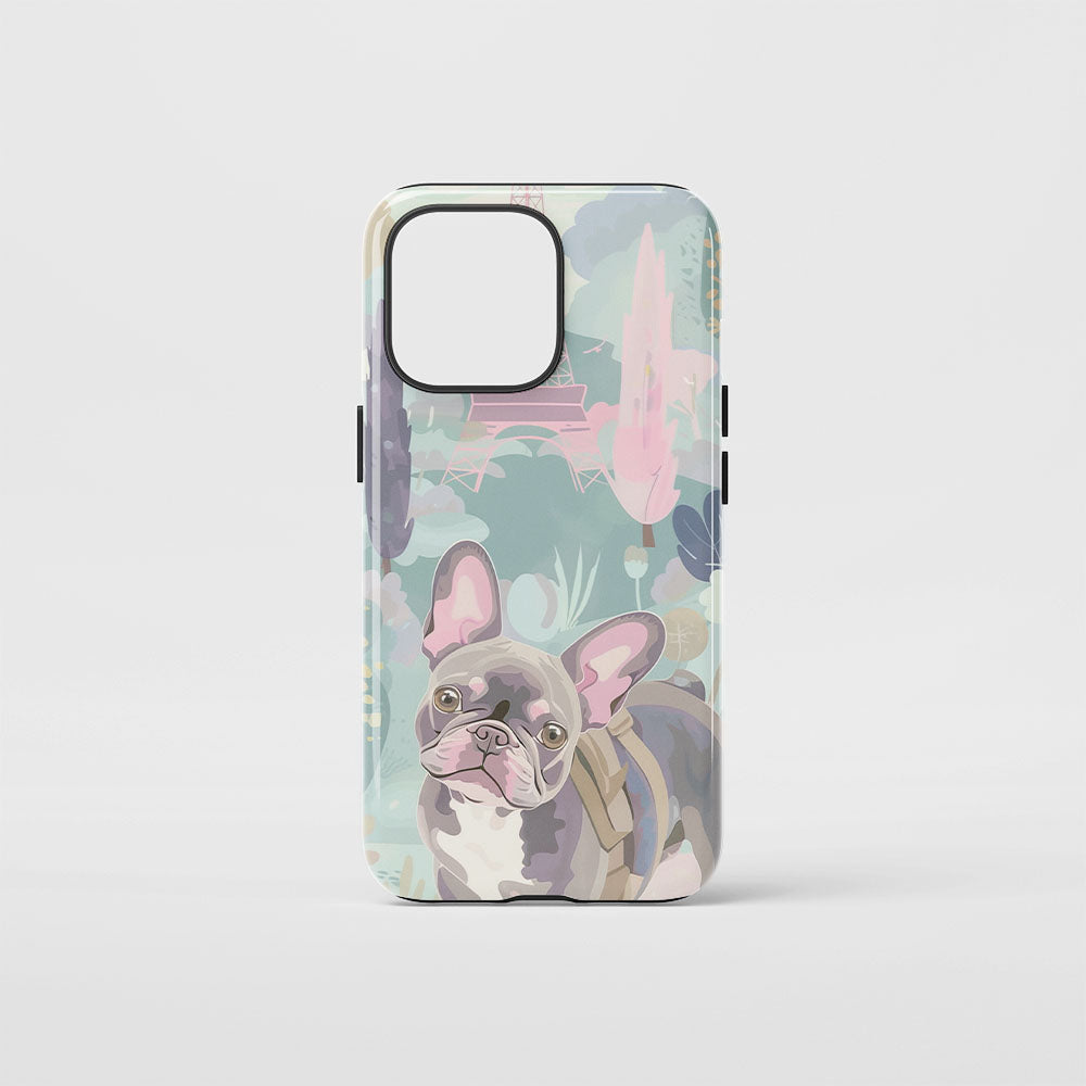 Double-Layer Semi-Handprinted Tough Matte iPhone Case