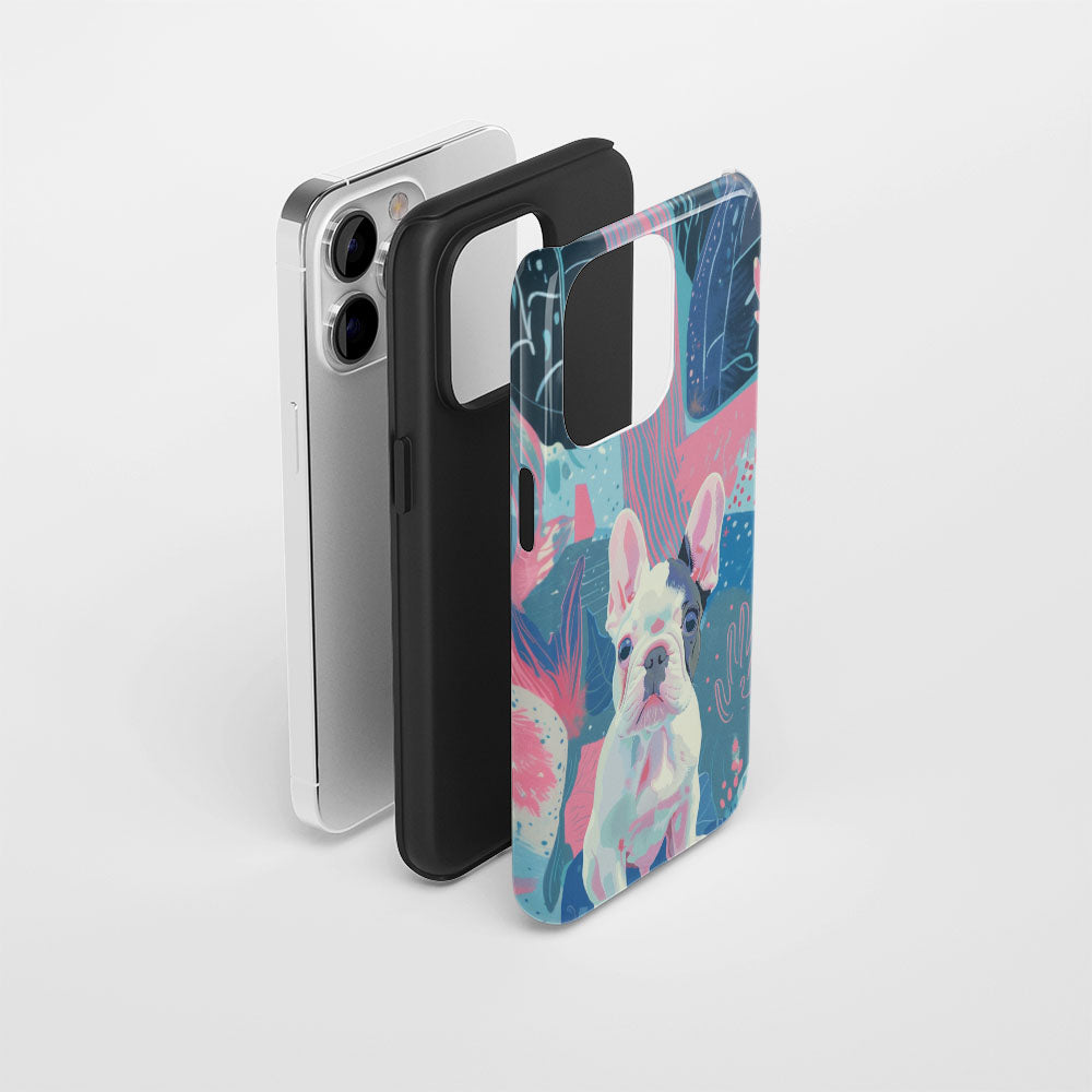 Double-Layer Semi-Handprinted Tough Matte iPhone Case