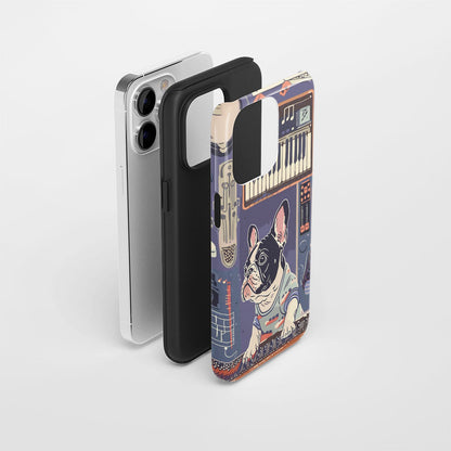 Double-Layer Semi-Handprinted Tough Matte iPhone Case