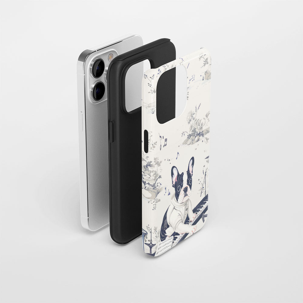 Double-Layer Semi-Handprinted Tough Matte iPhone Case